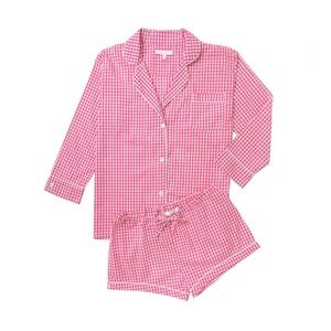 Hot Pink gingham pajama set from Marigot Collection, $145 retail, Small